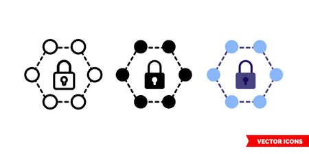 Omnichannel icon of 3 types. Isolated vector sign symbol.のイラスト素材