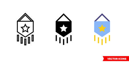 Pendant icon of 3 types. Isolated vector sign symbol.のイラスト素材
