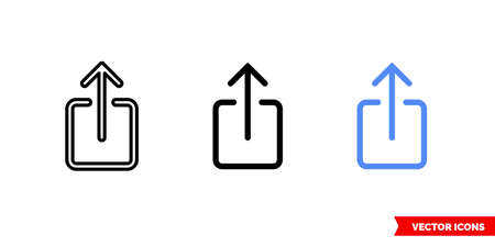 Share rounded icon of 3 types. Isolated vector sign symbol.のイラスト素材