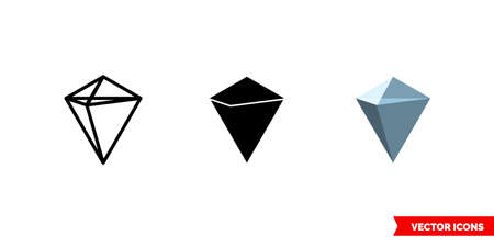 Kucoin shares cryptocurrency icon of 3 types color, black and white, outline. Isolated vector sign symbol.のイラスト素材