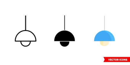 Lighting icon of 3 types color, black and white, outline. Isolated vector sign symbol.のイラスト素材