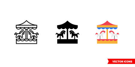 Carousel icon of 3 types. Isolated vector sign symbol.のイラスト素材