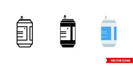 Can symbol icon of 3 types. Isolated vector sign symbol.のイラスト素材