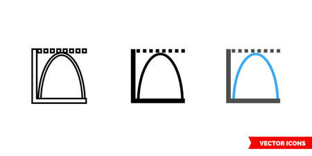 Histogram icon of 3 types. Isolated vector sign symbol.のイラスト素材