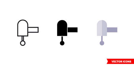 Dental machine icon of 3 types. Isolated vector sign symbol.のイラスト素材