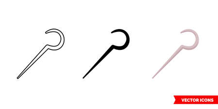 Staff stick icon of 3 types. Isolated vector sign symbol.のイラスト素材