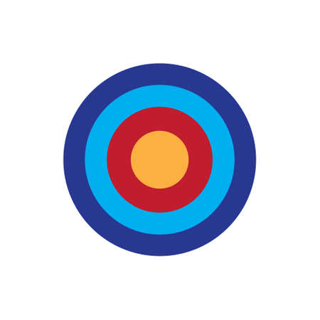 Arrow target, bulls eye vector icon simple design colorのイラスト素材