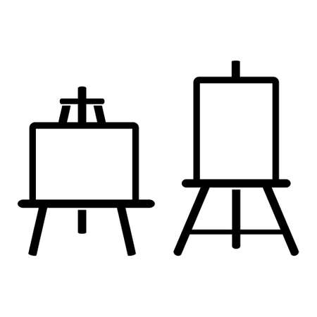 Painting easel vector icon on white backgroundのイラスト素材