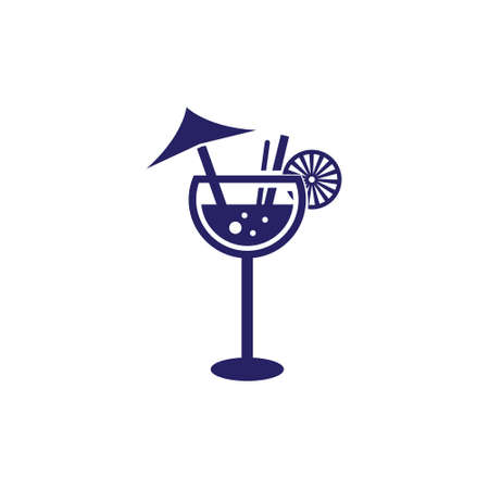 Cocktail drink refreshment  icon isolated on whiteのイラスト素材