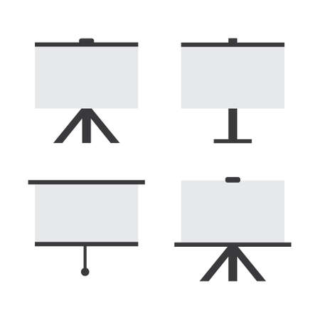 Presentation board business finance vector icon setのイラスト素材