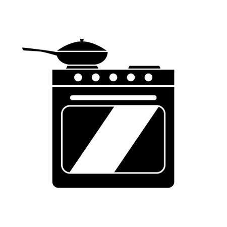 Cooker, stove, kitchen appliance vector iconのイラスト素材
