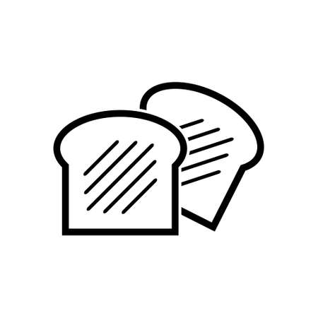 Toast crisp bread slice vector iconのイラスト素材
