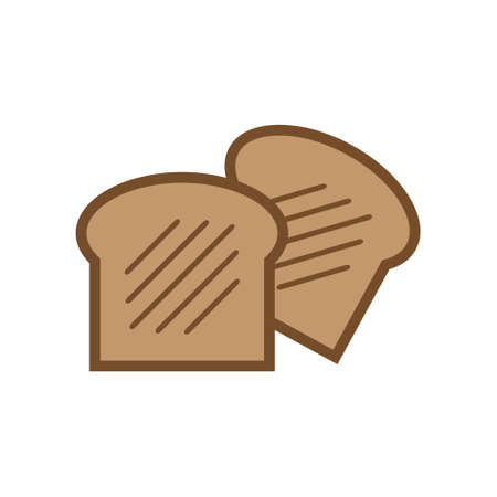 Toast crisp bread slice vector iconのイラスト素材