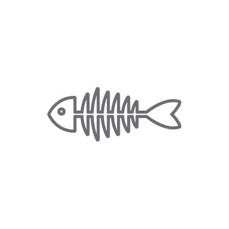 Fish bone vector icon