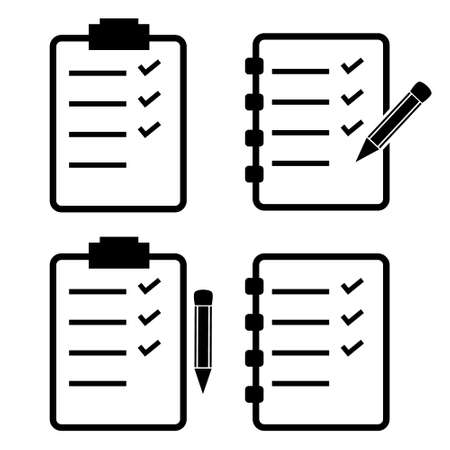 To do list, check list clipboard vector icon setのイラスト素材