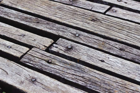 Texture Background of  Grey Wooden floor Boards.  Curve and old willage walls.の写真素材