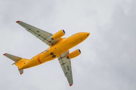 Russia, Vladivostok, 05/26/2017. Passenger airplane An-148-100B of Saratov Airlines company in a sky.のeditorial素材