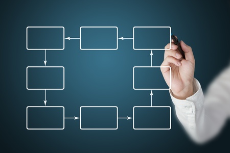 business hand drawing  circle diagramの写真素材