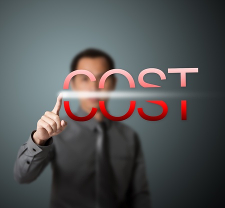 business man cutting costの写真素材