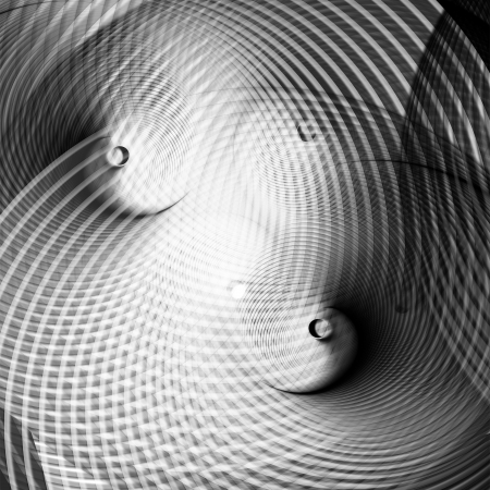 abstract black and white interlace wave texture backgroundの写真素材