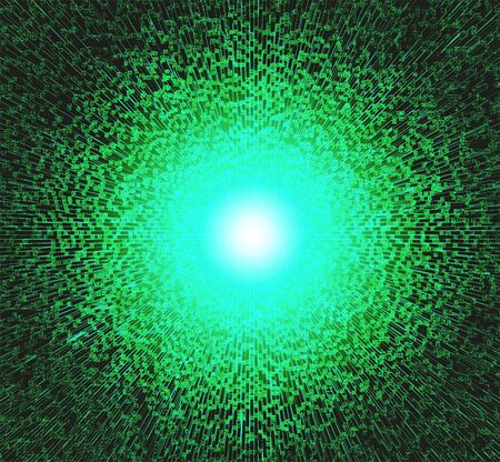 abstract green light blast texture backgroundの写真素材