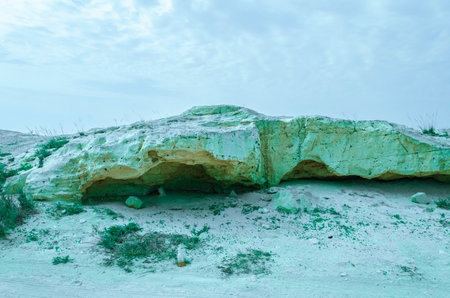Volcanic rocks at Al Ghariya, Qatarの写真素材