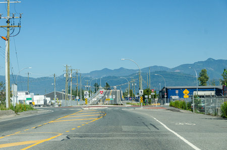 Spectacular view of Fraser Valley countryside around Chilliwack, British Columbia, Canada
