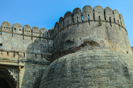 A section of the Kumbalgarh Fort in Udaipur, Rajasthan, India
