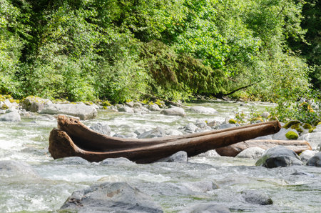 Kettle River near Cascade Falls located Northeast of Mission, BC, Canadaの写真素材