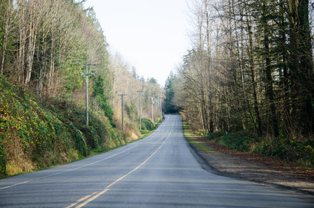 Countryside view of Mission, Fraser Valley, BC, Canada in the Autumnの写真素材