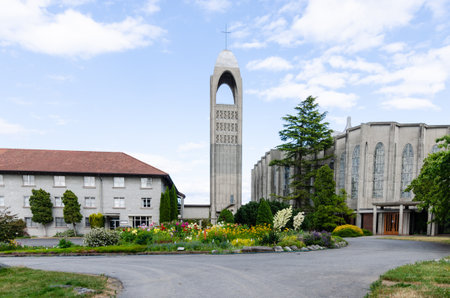 Westminster Abbey in Mission, BC, Canada is a Benedictine Monks Monestry founded in 1939の写真素材