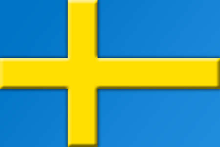 Flag of the Kingdom of Sweden, Northern Europeの写真素材