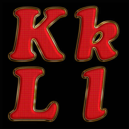 The letters in gold Fram  The letters isolated on black background の写真素材