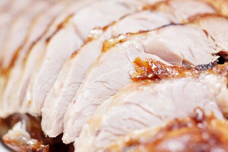 Bossam - sliced boiled pork wraps, korean traditional dishの写真素材