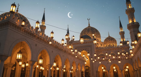 Hagia Sophia mosque in Istanbul at night, Turkey. 3D renderingの素材