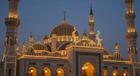 Sheikh Zayed Grand Mosque in Abu Dhabi, United Arab Emiratesの素材