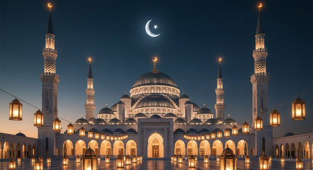 The Blue Mosque in Istanbul, Turkey. The Blue Mosque is the largest mosque in Istanbul.の素材