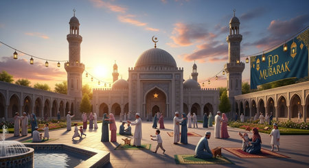 Sheikh Zayed Grand Mosque in Abu Dhabi, United Arab Emiratesの素材