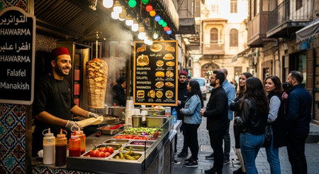Street food stall in Barcelona, Spainの素材