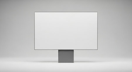 3D rendering of a blank billboard isolated on a white background.の素材