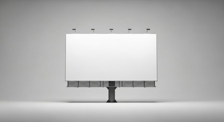 3d rendering of a blank billboard isolated on a white background.の素材