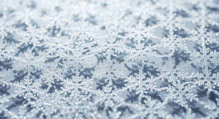 Snowflakes on a white background. Christmas and New Year background.の素材
