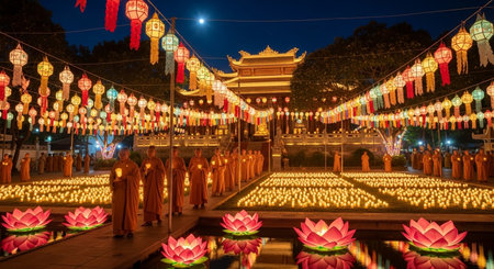 Loy Krathong festival in Chiang Mai, Thailand.の素材