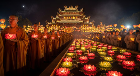 Loy Krathong festival in Chiang Mai, Thailand.の素材