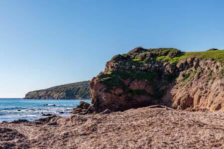 Sea coast landscape in Sardiniaの写真素材