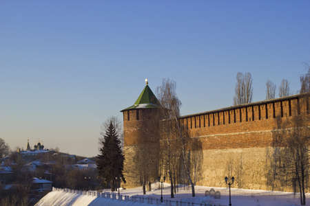 The kremlin tower in Nizhniy Novgorodの写真素材