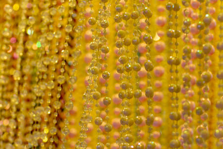 Bead curtain striking looksの写真素材