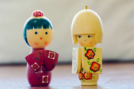 Cute Japanese dollsの写真素材