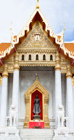 Wat Benchamabophit in Bangkok, Thailandの写真素材