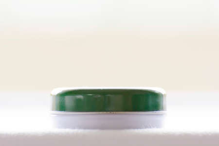 Round small case isolated on a white background.の写真素材